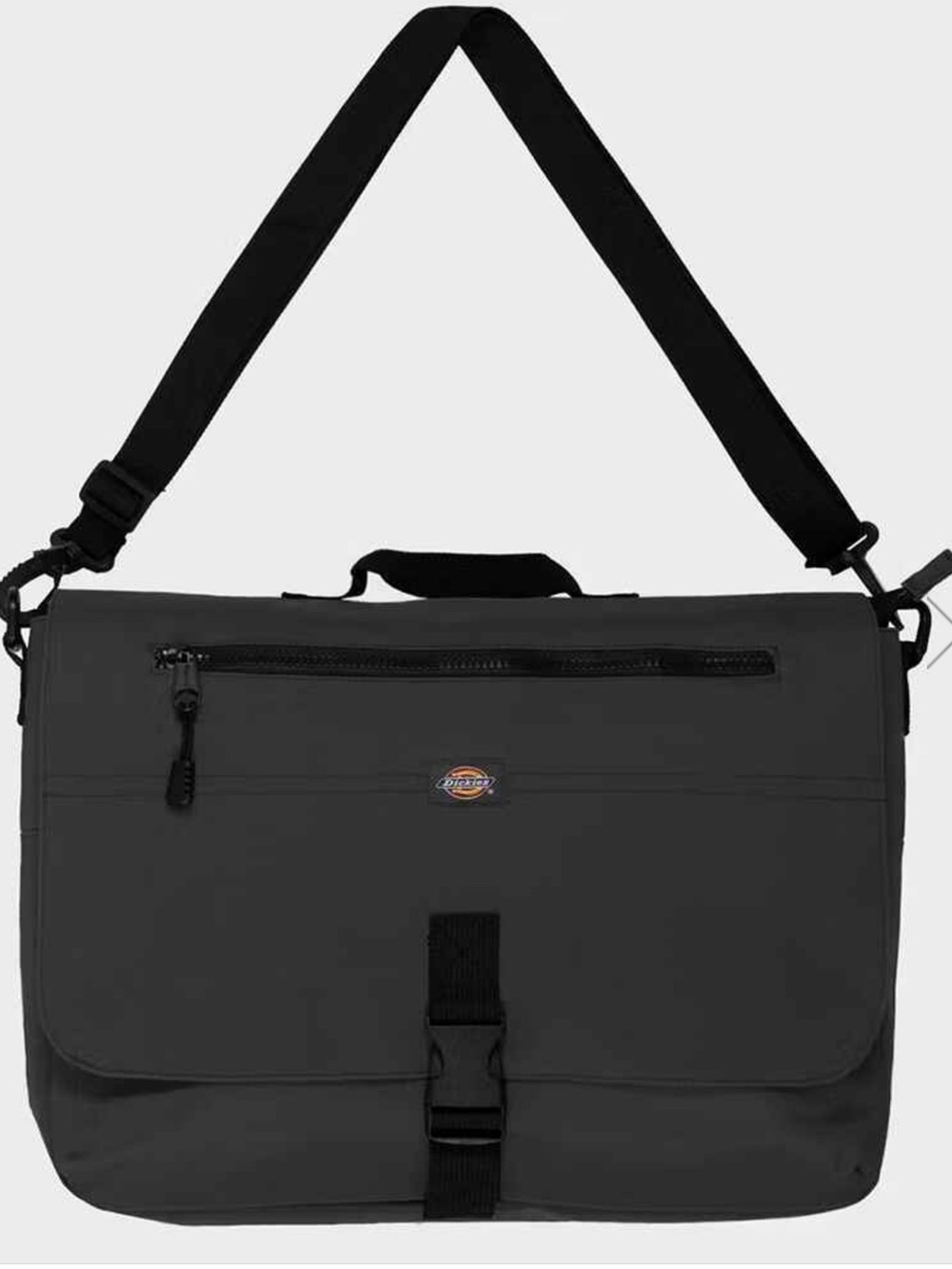 Dickies - Lamar RipstopBlack Messenger Bag with Front Zip Pocket. Size OS